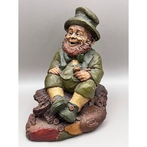 Vtg Tom Clark Malarkey Gnome 1995 Cairn Studio Leprechaun Irish Coin Retired